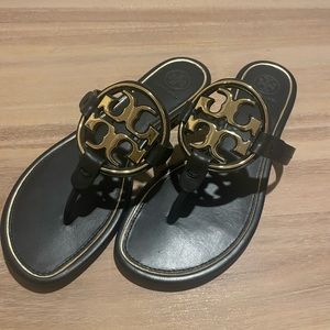 Tory Burch Miller Metal Logo Sandals